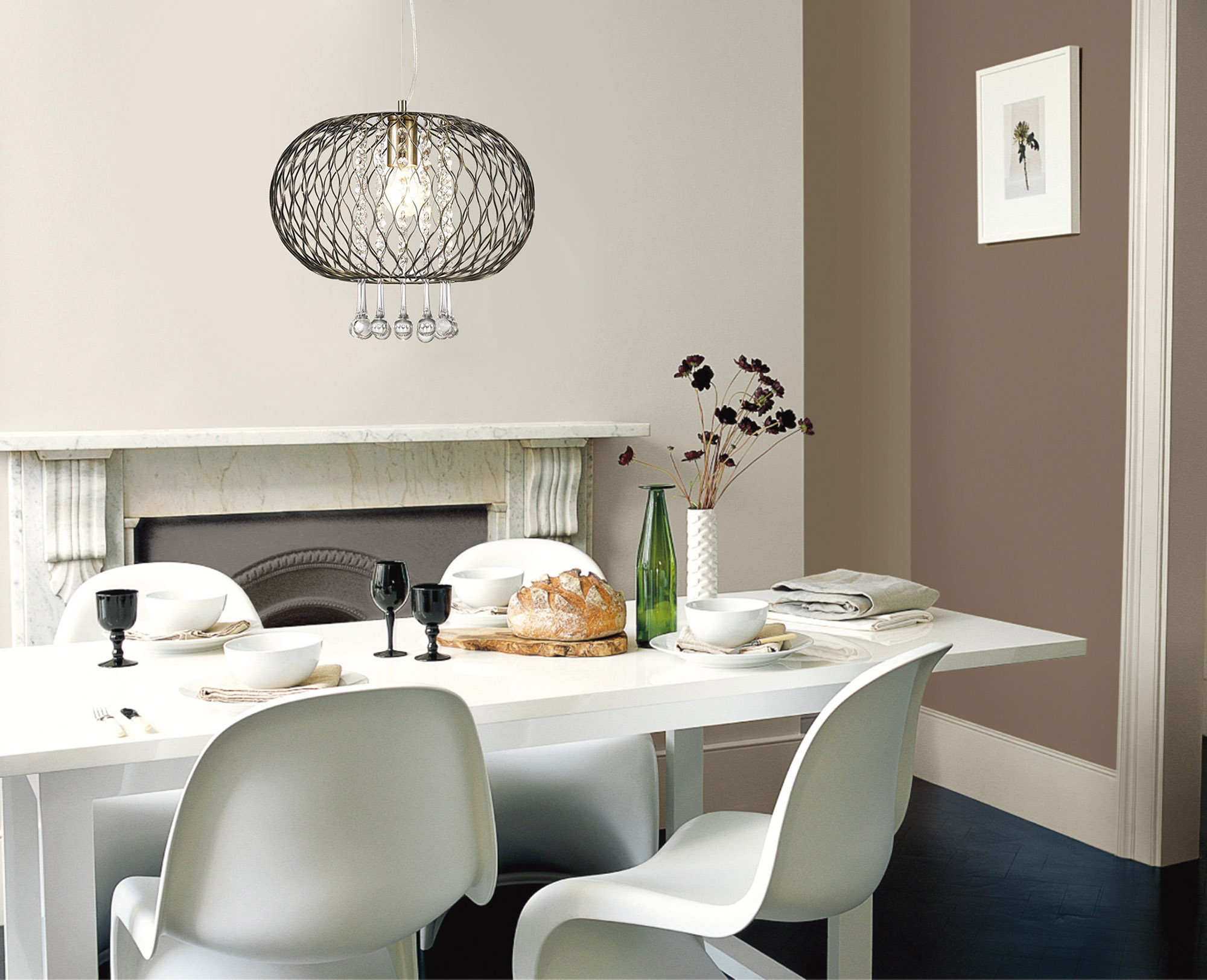 Chelsie Antique Brass Ceiling Lights Diyas Single Pendant